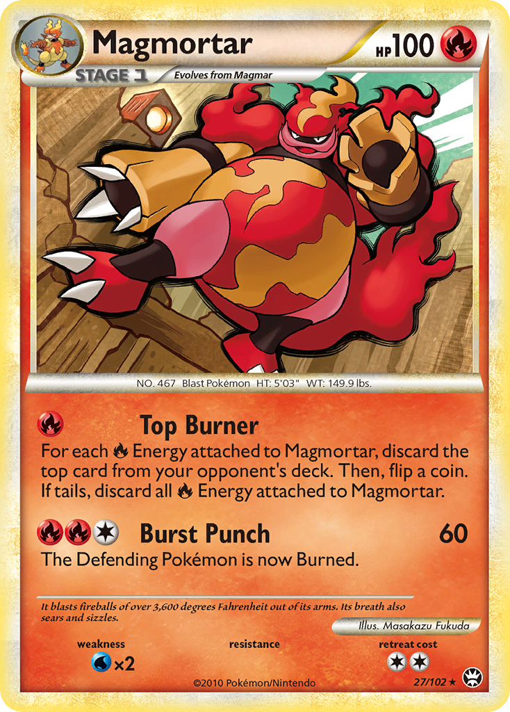 Magmortar (27/102) [HeartGold & SoulSilver: Triumphant] | Black Swamp Games