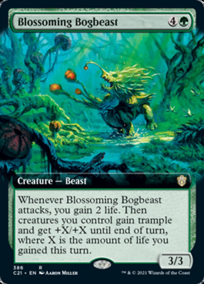 Blossoming Bogbeast (Extended Art) [Commander 2021] | Black Swamp Games