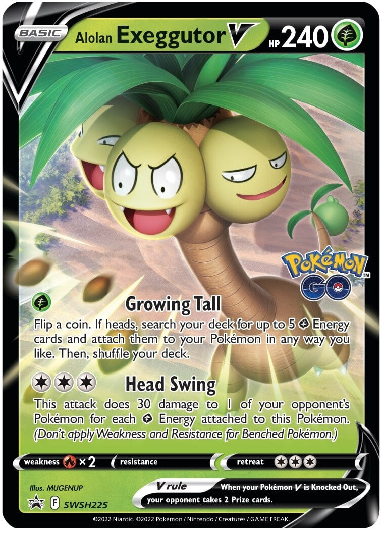 Alolan Exeggutor V (SWSH225) (Jumbo Card) [Sword & Shield: Black Star Promos] | Black Swamp Games