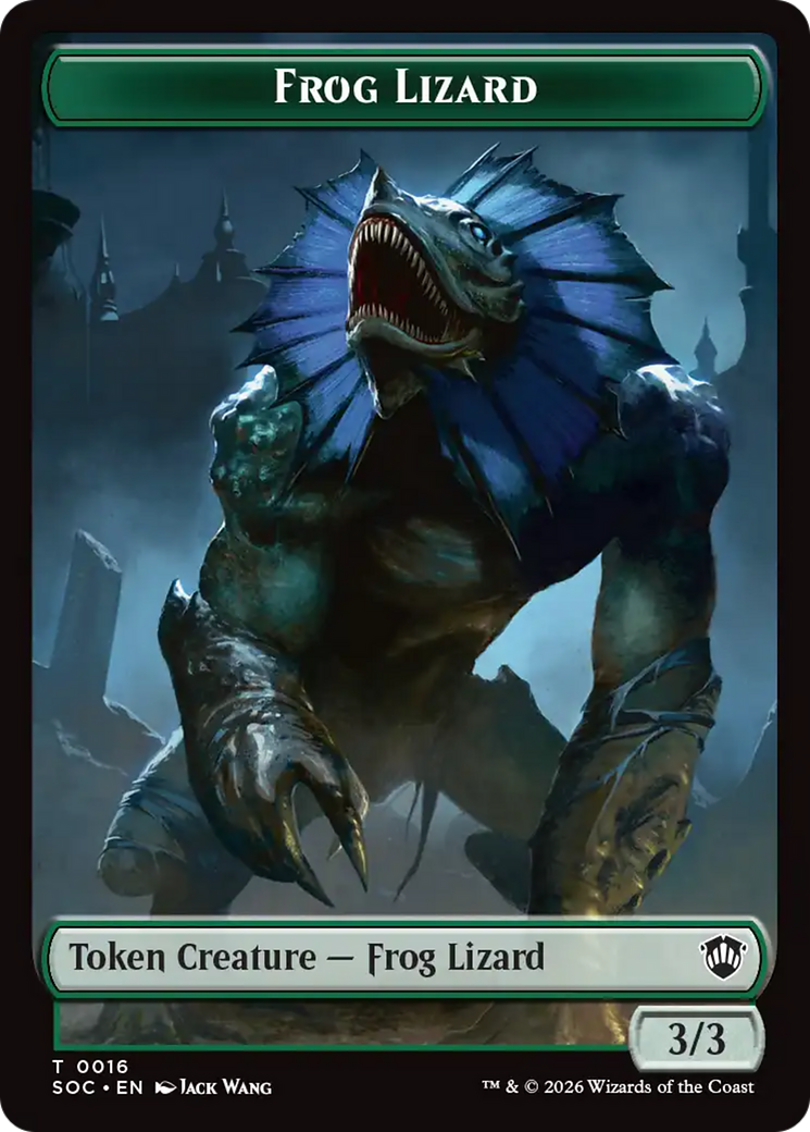 Boar // Frog Lizard Double-Sided Token [Secrets of Strixhaven Commander Tokens] | Black Swamp Games
