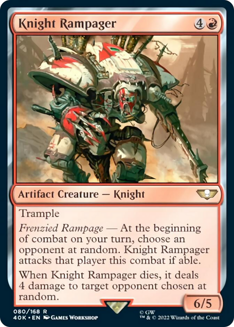Knight Rampager (Surge Foil) [Warhammer 40,000] | Black Swamp Games