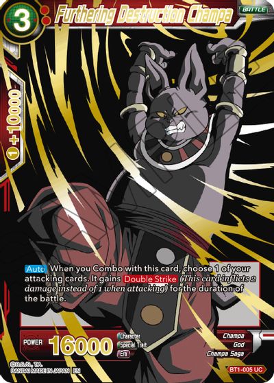 Furthering Destruction Champa (Alternate Art) (BT1-005) [Special Anniversary Set 2021] | Black Swamp Games