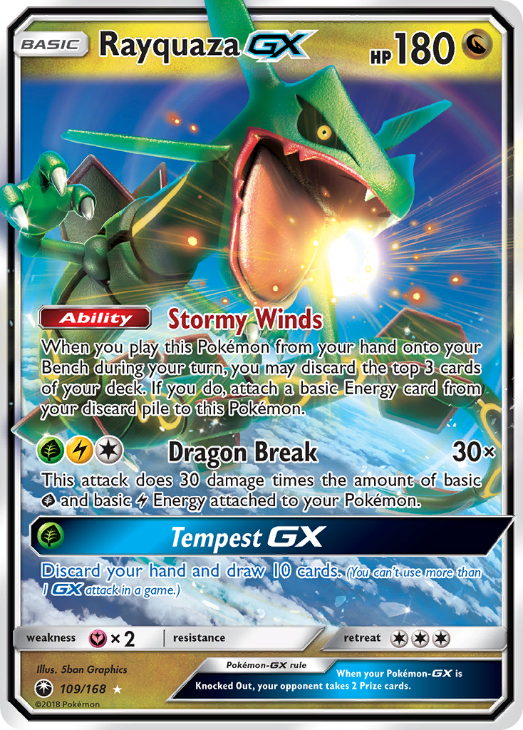 Rayquaza GX (109/168) [Sun & Moon: Celestial Storm] | Black Swamp Games