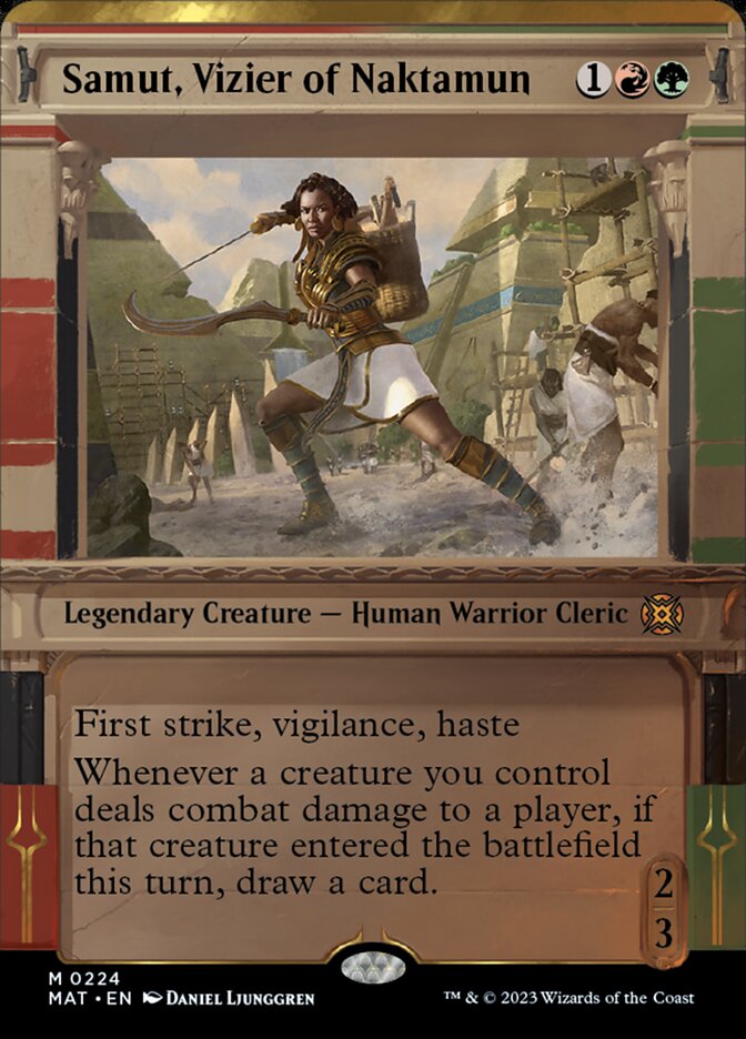 Samut, Vizier of Naktamun (Showcase Halo Foil) [March of the Machine: The Aftermath] | Black Swamp Games