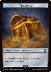 Clue // Treasure Double-Sided Token (Surge Foil) [FINAL FANTASY Commander Tokens] | Black Swamp Games