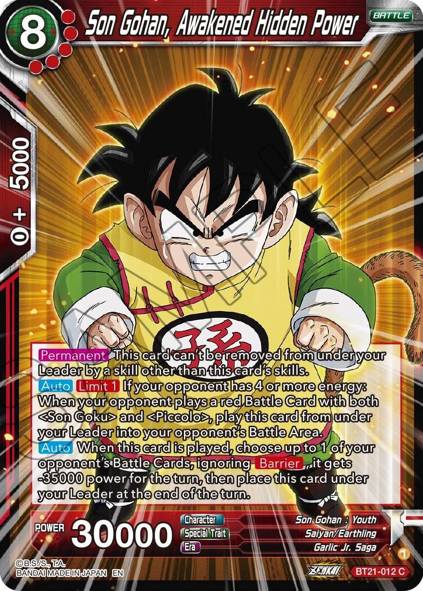 Son Gohan, Awakened Hidden Power (BT21-012) [Wild Resurgence] | Black Swamp Games