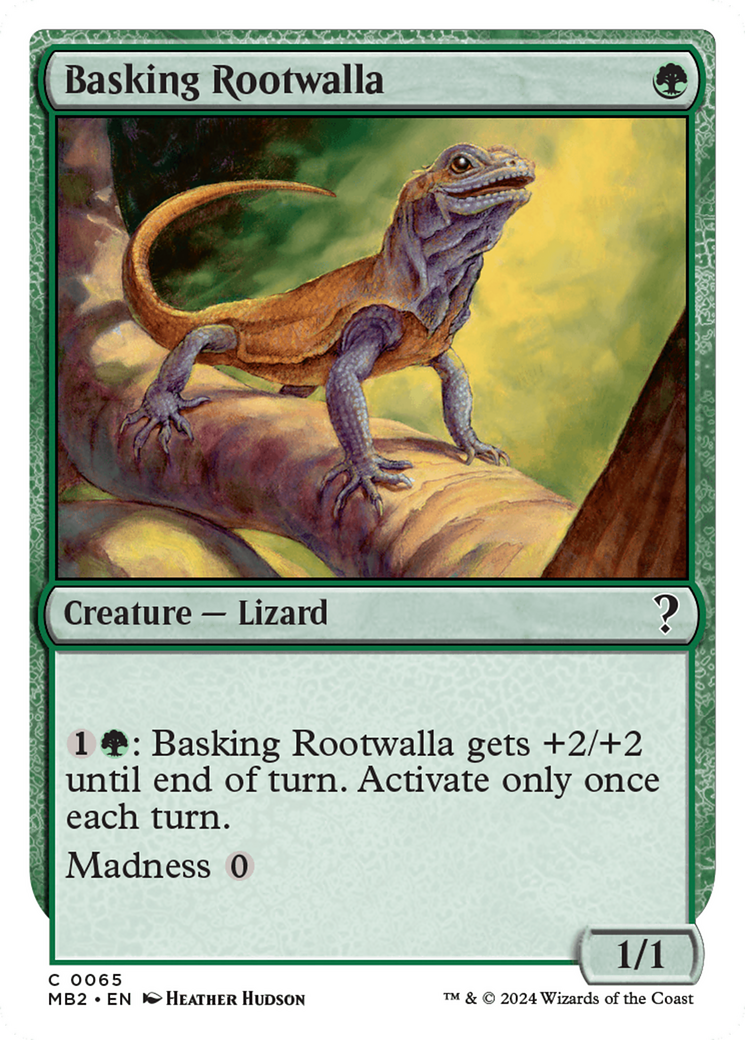 Basking Rootwalla (White Border) [Mystery Booster 2] | Black Swamp Games