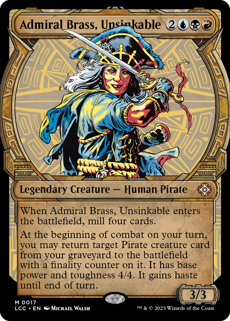 Admiral Brass, Unsinkable (Showcase) [The Lost Caverns of Ixalan Commander] | Black Swamp Games