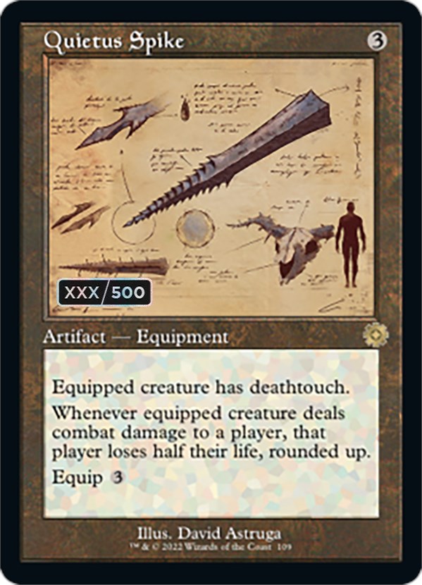 Quietus Spike (Retro Schematic) (Serialized) [The Brothers' War Retro Artifacts] | Black Swamp Games