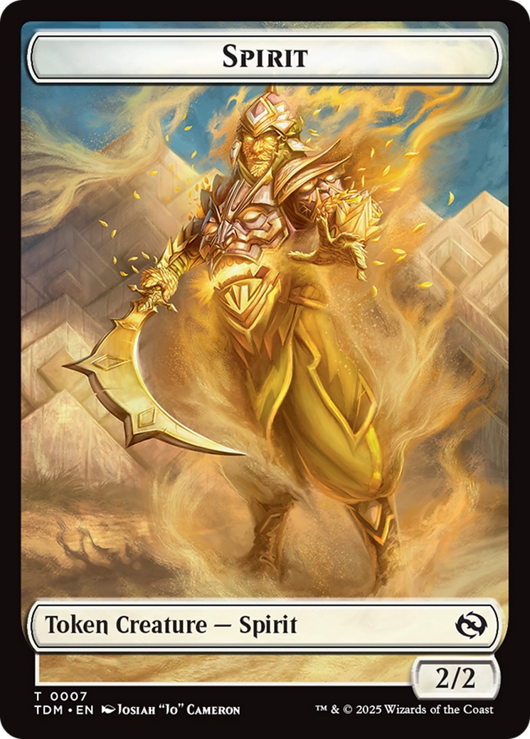 Spirit (0006) // Spirit (0007) Double-Sided Token [Tarkir: Dragonstorm Tokens] | Black Swamp Games