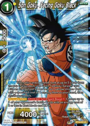 Son Goku, Facing Goku Black (BT16-076) [Realm of the Gods] | Black Swamp Games