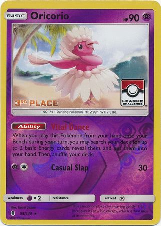 Oricorio (55/145) (League Promo 3rd Place) [Sun & Moon: Guardians Rising] | Black Swamp Games