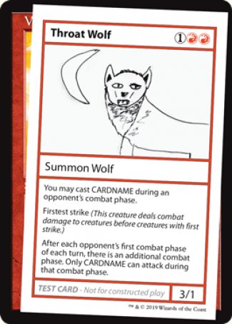 Throat Wolf (2021 Edition) [Mystery Booster Playtest Cards] | Black Swamp Games