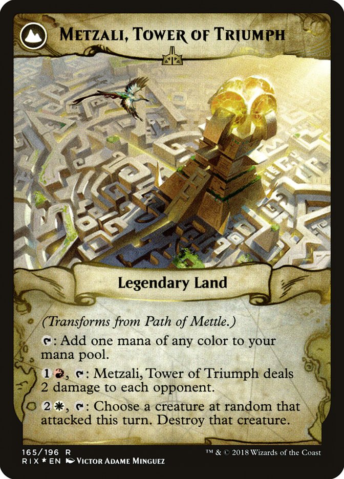 Path of Mettle // Metzali, Tower of Triumph [Rivals of Ixalan Prerelease Promos] | Black Swamp Games