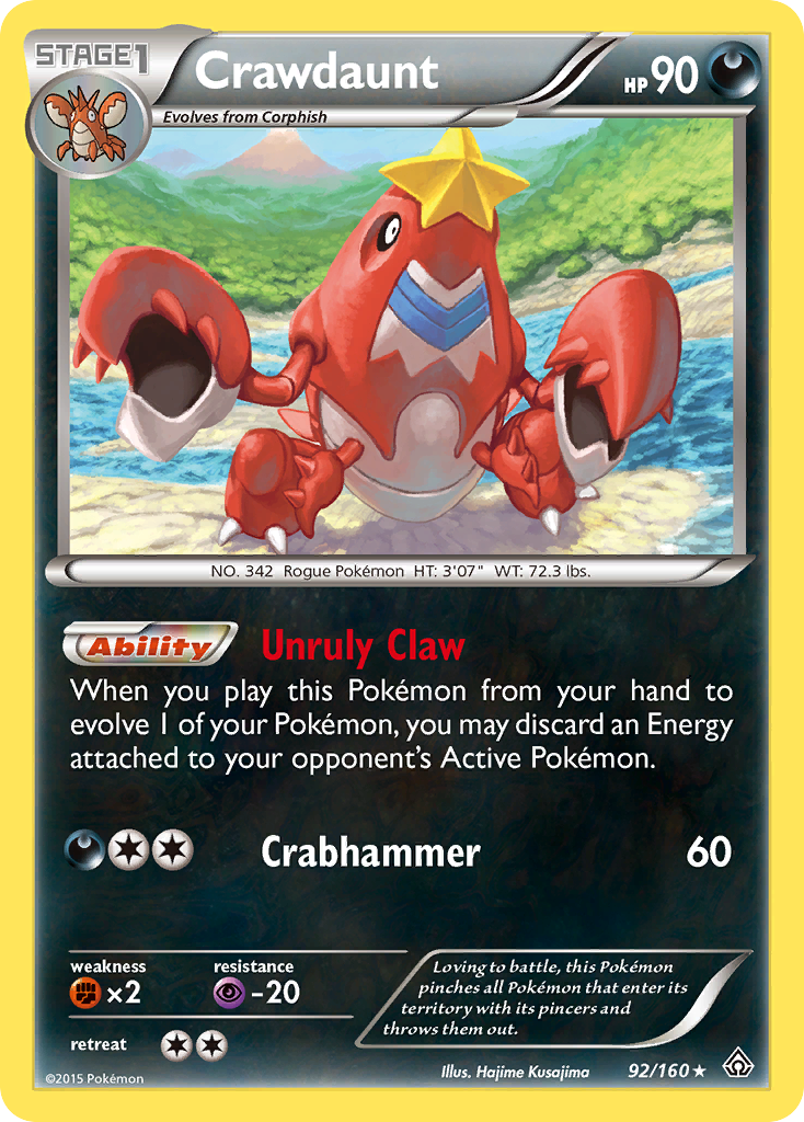 Crawdaunt (92/160) [XY: Primal Clash] | Black Swamp Games