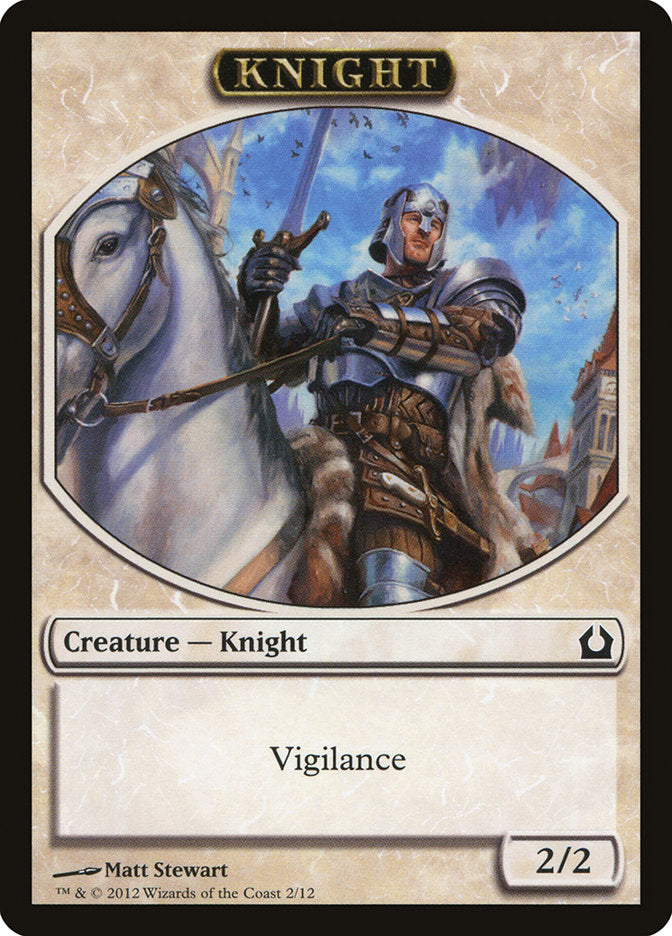 Knight Token [Return to Ravnica Tokens] | Black Swamp Games