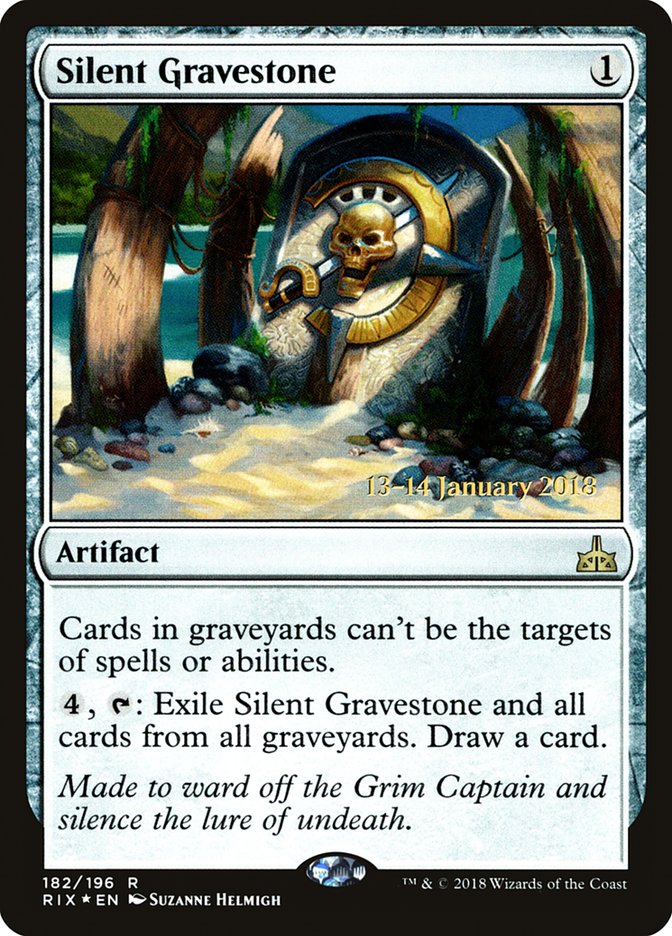 Silent Gravestone [Rivals of Ixalan Prerelease Promos] | Black Swamp Games