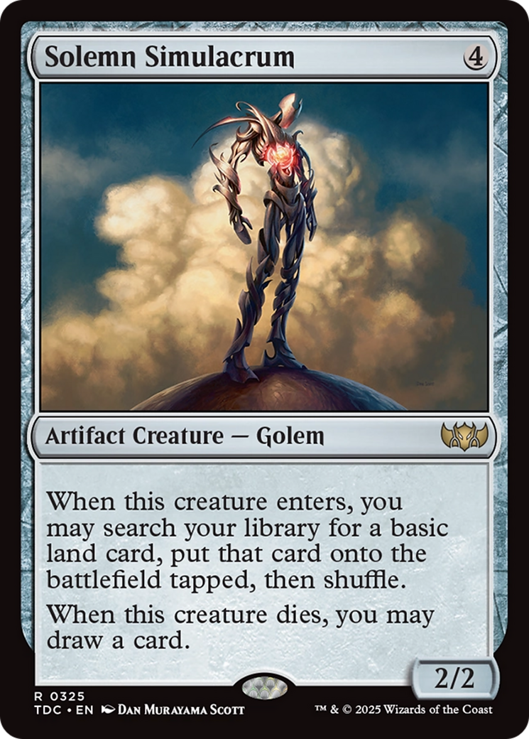 Solemn Simulacrum [Tarkir: Dragonstorm Commander] | Black Swamp Games