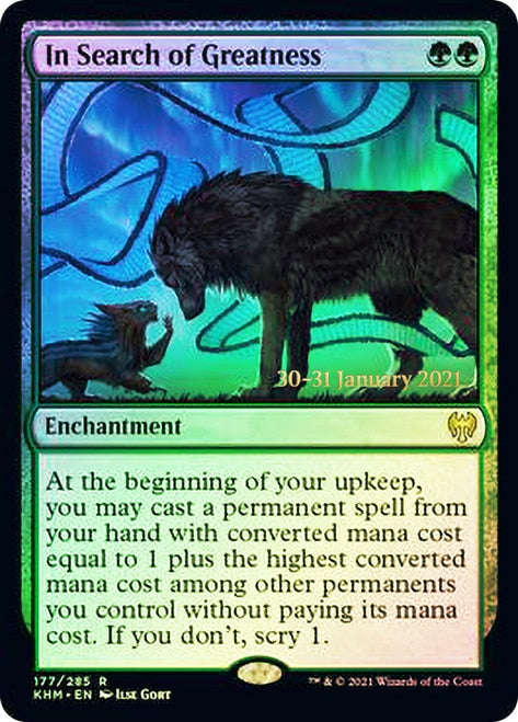In Search of Greatness [Kaldheim Prerelease Promos] | Black Swamp Games