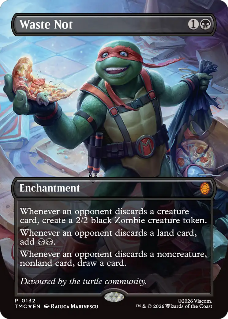 Waste Not (Borderless) [Teenage Mutant Ninja Turtles Promos] | Black Swamp Games