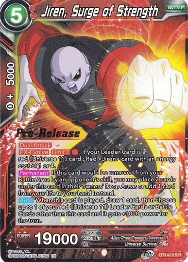 Jiren, Surge of Strength (BT14-015) [Cross Spirits Prerelease Promos] | Black Swamp Games