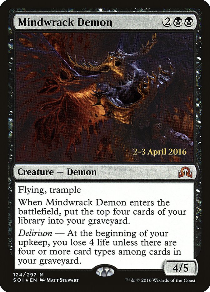 Mindwrack Demon [Shadows over Innistrad Prerelease Promos] | Black Swamp Games