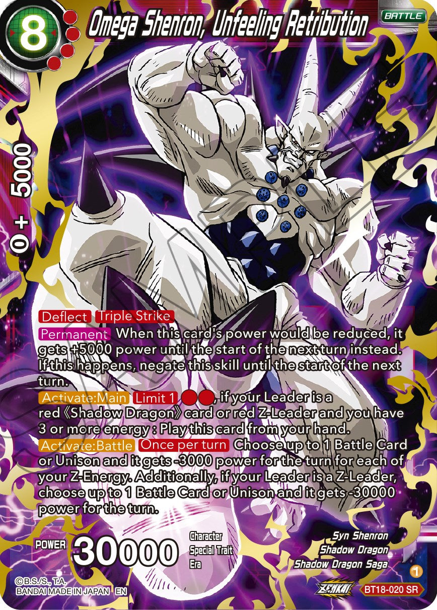 Omega Shenron, Unfeeling Retribution (BT18-020) [Dawn of the Z-Legends] | Black Swamp Games