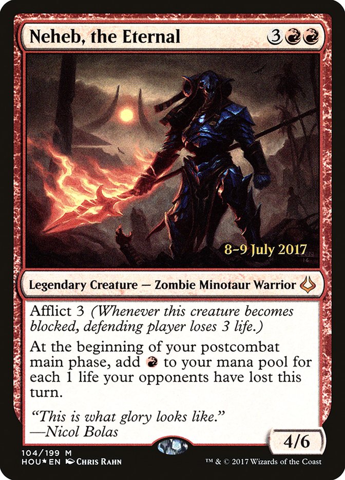 Neheb, the Eternal [Hour of Devastation Prerelease Promos] | Black Swamp Games