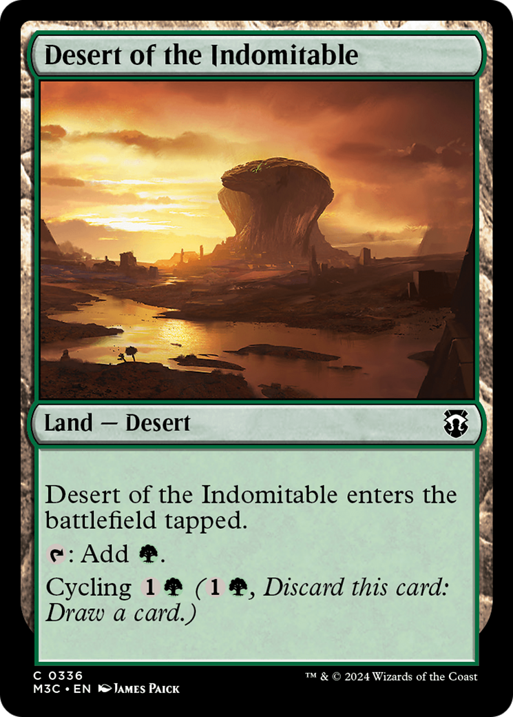 Desert of the Indomitable (Ripple Foil) [Modern Horizons 3 Commander] | Black Swamp Games