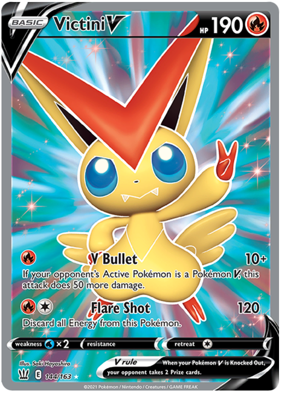 Victini V (144/163) [Sword & Shield: Battle Styles] | Black Swamp Games