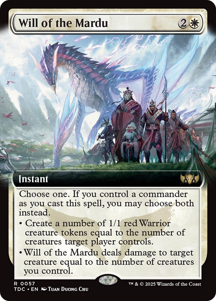 Will of the Mardu (Extended Art) [Tarkir: Dragonstorm Commander] | Black Swamp Games