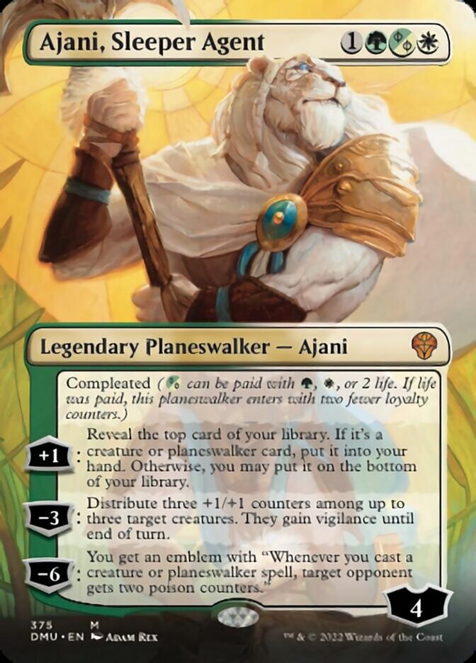 Ajani, Sleeper Agent (Borderless) (375) [Dominaria United] | Black Swamp Games