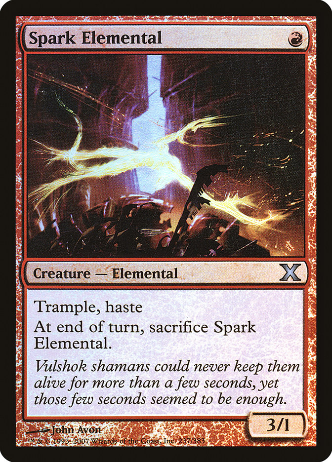 Spark Elemental (Premium Foil) [Tenth Edition] | Black Swamp Games
