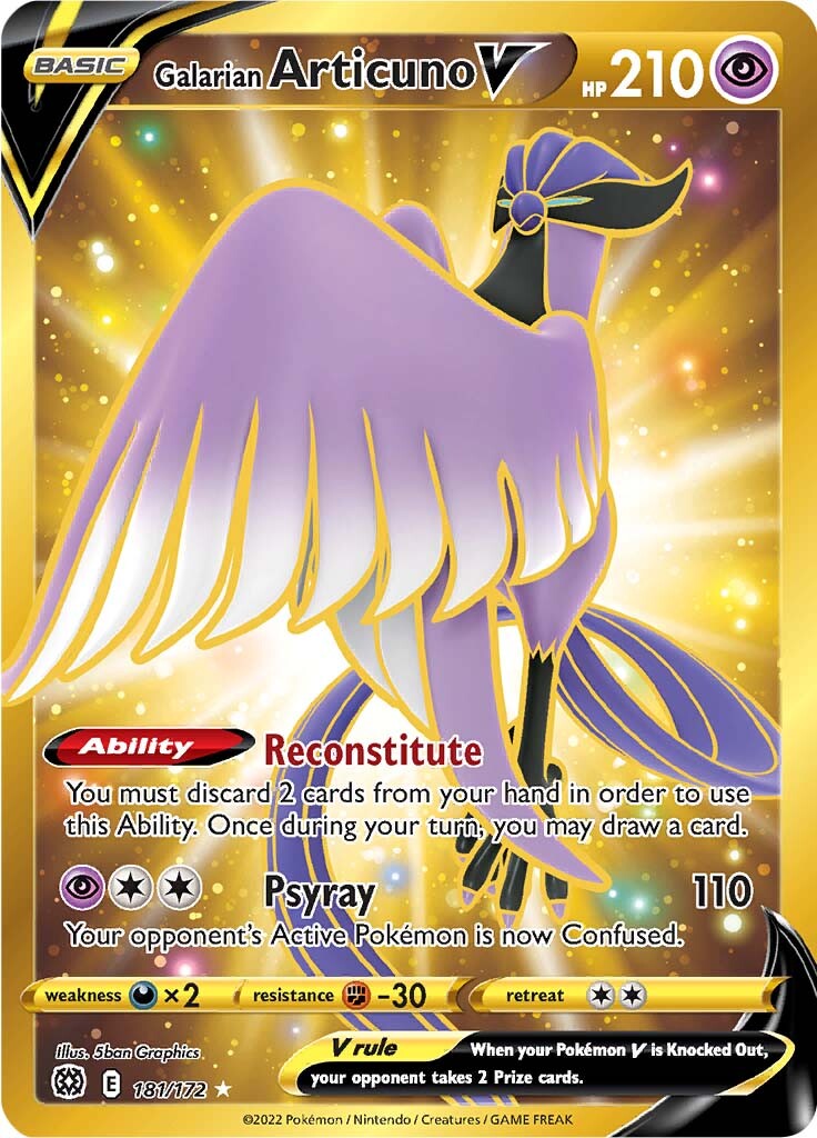 Galarian Articuno V (181/172) [Sword & Shield: Brilliant Stars] | Black Swamp Games