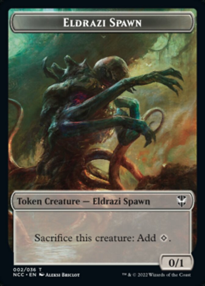 Eldrazi Spawn // Human Double-Sided Token [Streets of New Capenna Commander Tokens] | Black Swamp Games