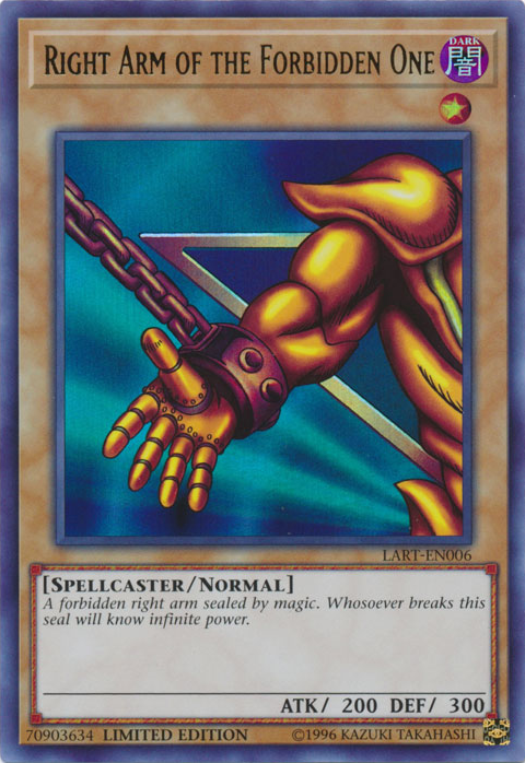 Right Arm of the Forbidden One [LART-EN006] Ultra Rare | Black Swamp Games