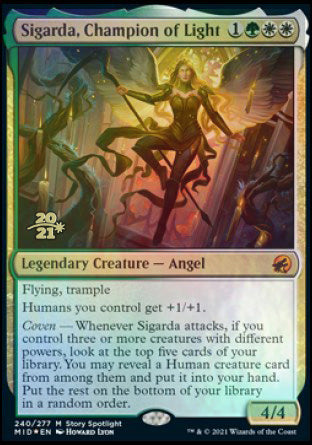 Sigarda, Champion of Light [Innistrad: Midnight Hunt Prerelease Promos] | Black Swamp Games