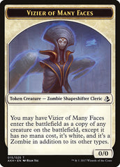 Vizier of Many Faces // Zombie Double-Sided Token [Amonkhet Tokens] | Black Swamp Games