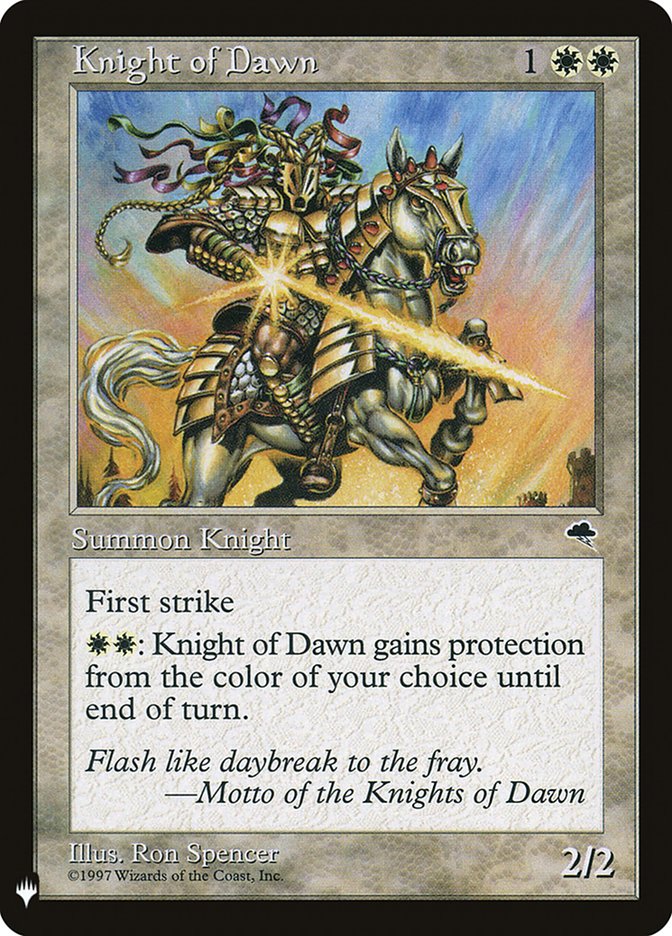 Knight of Dawn [Mystery Booster] | Black Swamp Games