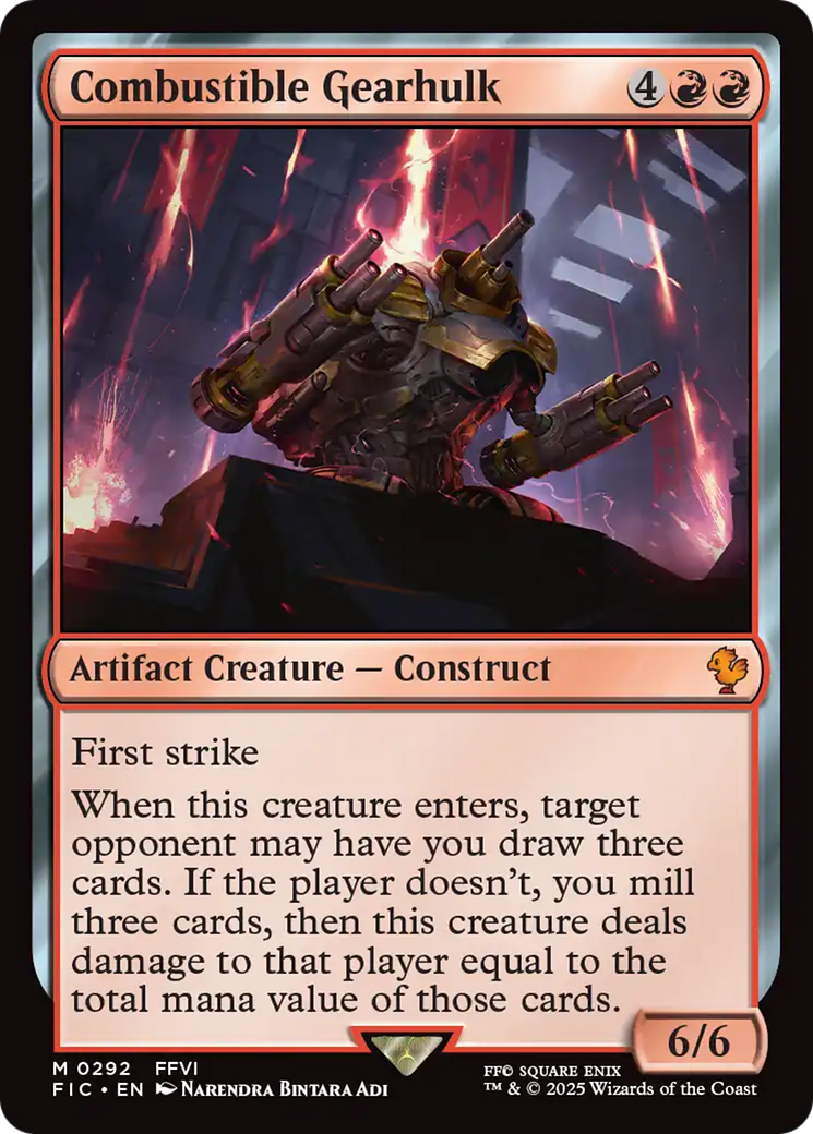 Combustible Gearhulk [FINAL FANTASY Commander] | Black Swamp Games