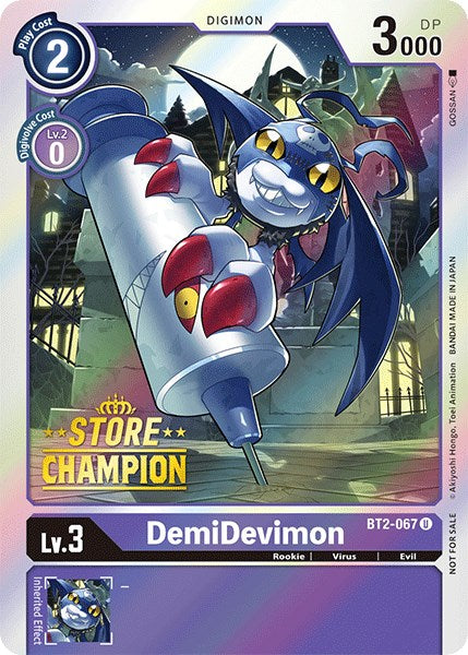 DemiDevimon [BT2-067] (Store Champion) [Release Special Booster Promos] | Black Swamp Games