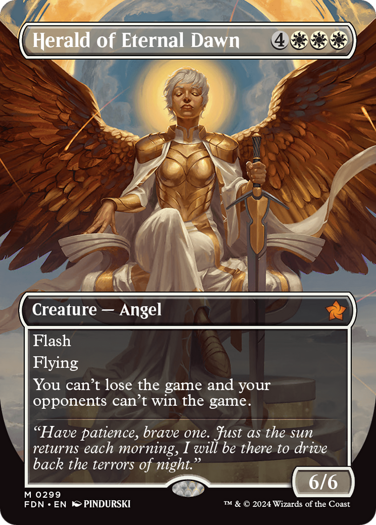 Herald of Eternal Dawn (Borderless) [Foundations] | Black Swamp Games