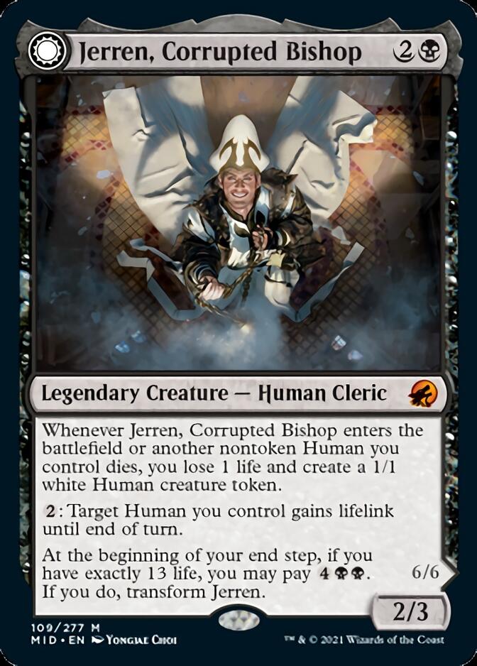 Jerren, Corrupted Bishop // Ormendahl, the Corrupted [Innistrad: Midnight Hunt] | Black Swamp Games