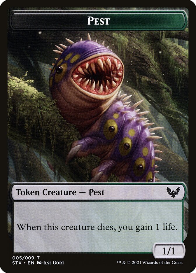 Pest (005) // Blood (017) Double-Sided Token [Challenger Decks 2022 Tokens] | Black Swamp Games
