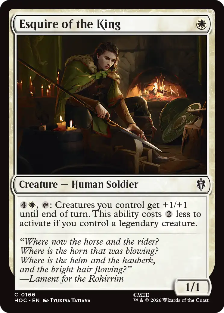 Esquire of the King [The Hobbit: Eternal-Legal] | Black Swamp Games