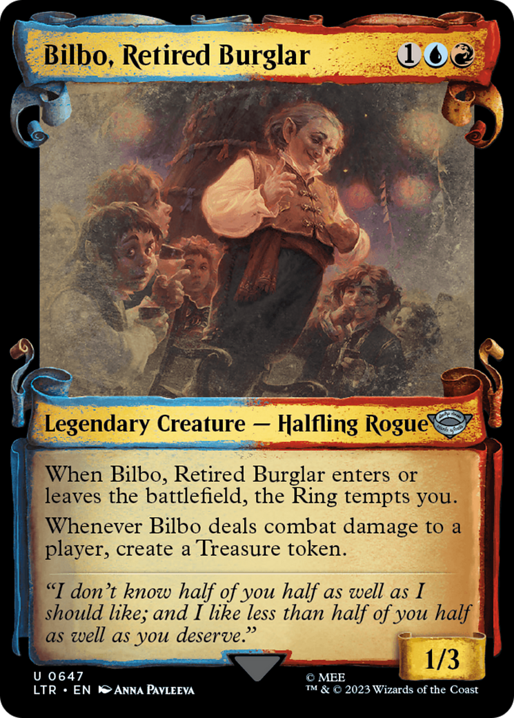 Bilbo, Retired Burglar [The Lord of the Rings: Tales of Middle-Earth Showcase Scrolls] | Black Swamp Games