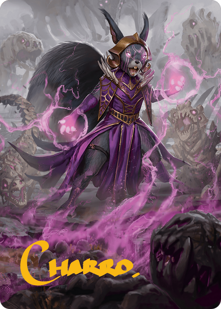 Liliana of the Dark Realms Art Card (Gold-Stamped Signature) [Bloomburrow Art Series] | Black Swamp Games