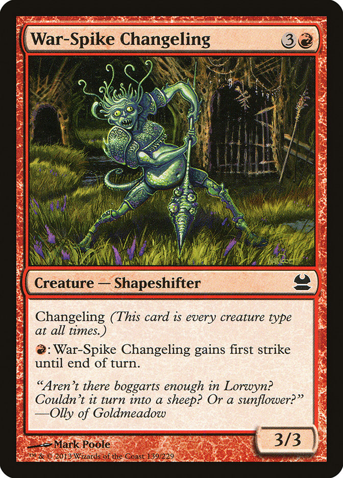 War-Spike Changeling [Modern Masters] | Black Swamp Games