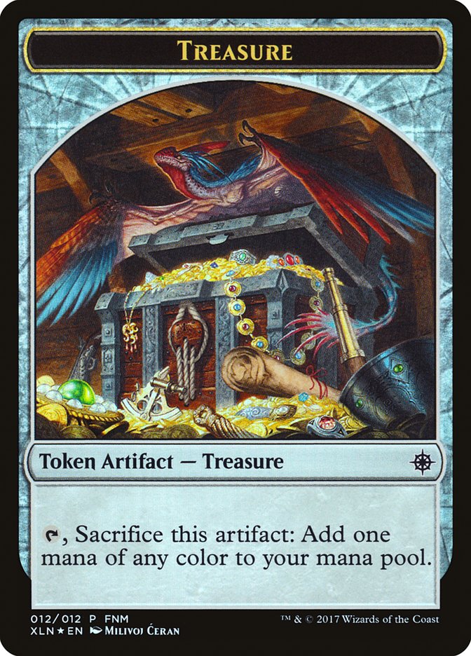 Pirate // Treasure Double-Sided Token [Friday Night Magic 2017] | Black Swamp Games