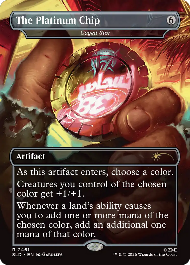 The Platinum Chip - Caged Sun [Secret Lair Drop Series] | Black Swamp Games
